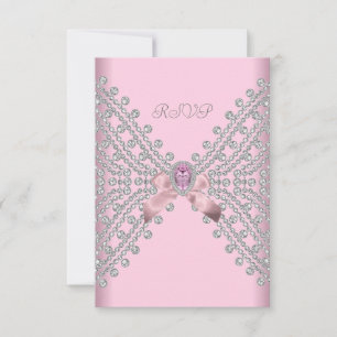 RSVP Birthday Party Pink Silver White Diamond 2