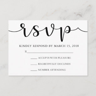 RSVP Black and White   Simple Calligraphy