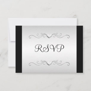 RSVP Black Silver Love Hearts All Events