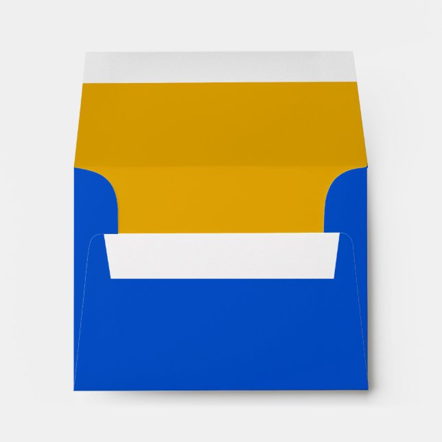 RSVP Blue and Yellow Envelope (Back (Bottom))