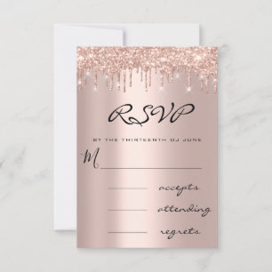 RSVP Blue Navy Rose Drip Simly Wedding