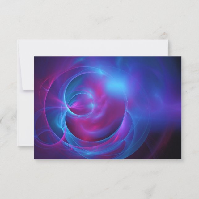RSVP Blue Violet and Pink Cosmic Swirly Fractal (Front)