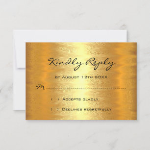 RSVP Bridal Shower Golden Foil Simply