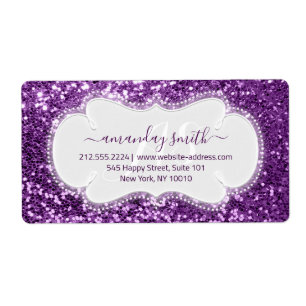 RSVP Bridal Sweet MonogramViolet Royal Glitter