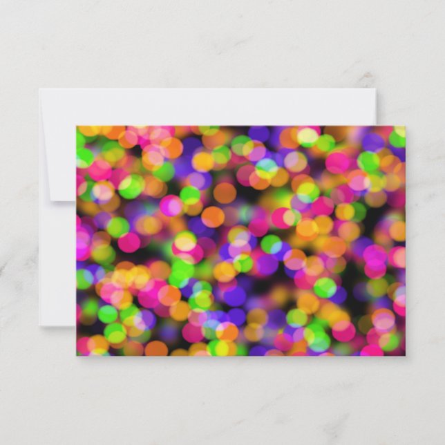 RSVP Bright and Sparkling Lights Bokeh Pattern Card (Front)