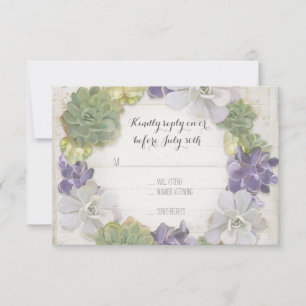 RSVP Cactus Wreath Leaf Succulent Wooden Western Card