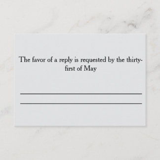 RSVP CARD