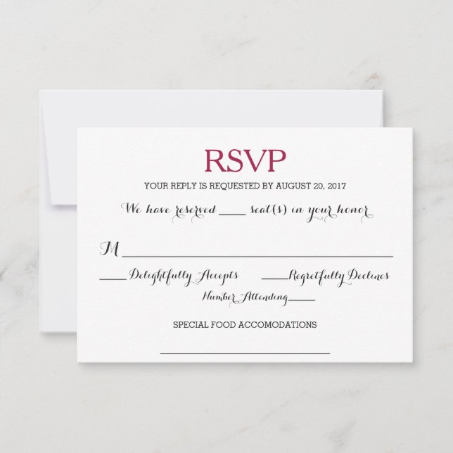 RSVP CARD (Front)