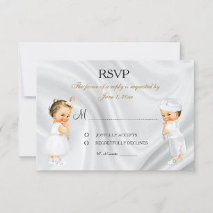 RSVP Card for Baptism Christening Communion