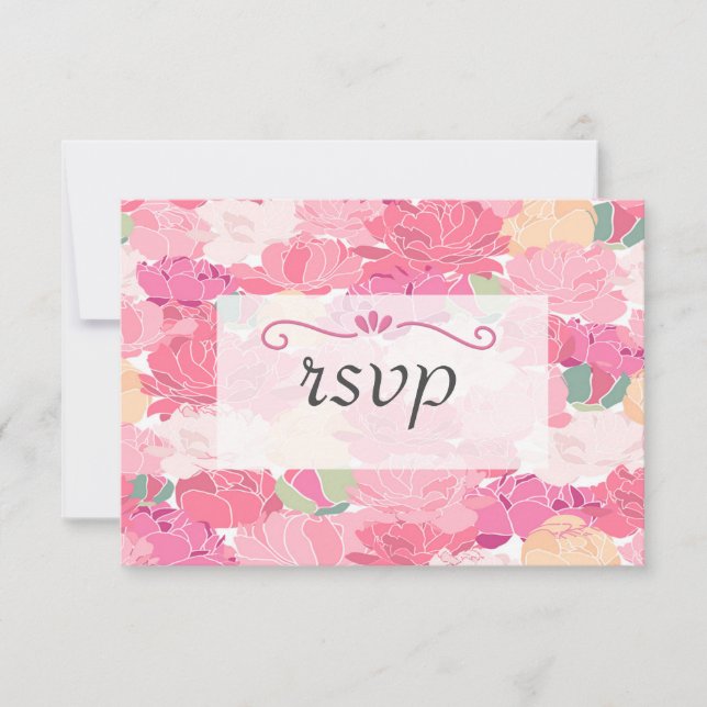 RSVP Card for Floral Invitations (Front)