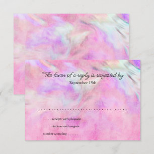 RSVP Card Hot Pink and Purple Tie Dye Design