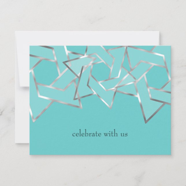 RSVP Card Metallic Look Star of David (Front)