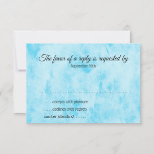 RSVP Card Turquoise Blue Lime Pink Tie Dye