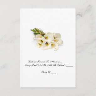 RSVP card  -  Wedding Invitation "Calla Lilies'