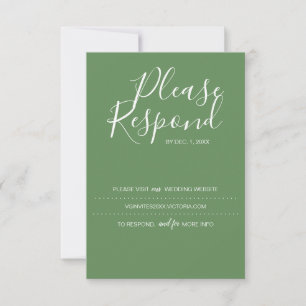 RSVP Card, Wedding Website Card