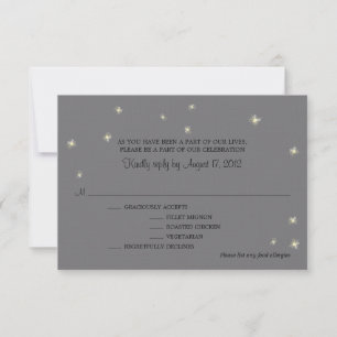 RSVP Card Whimsy Fireflies