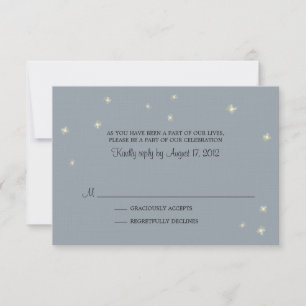 RSVP Card Whimsy Fireflies