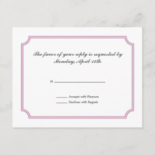 RSVP Card with Mediaeval Cross Pattern