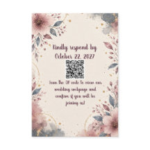 RSVP Card with QR Code reply