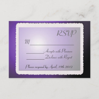 RSVP card with vintage border.