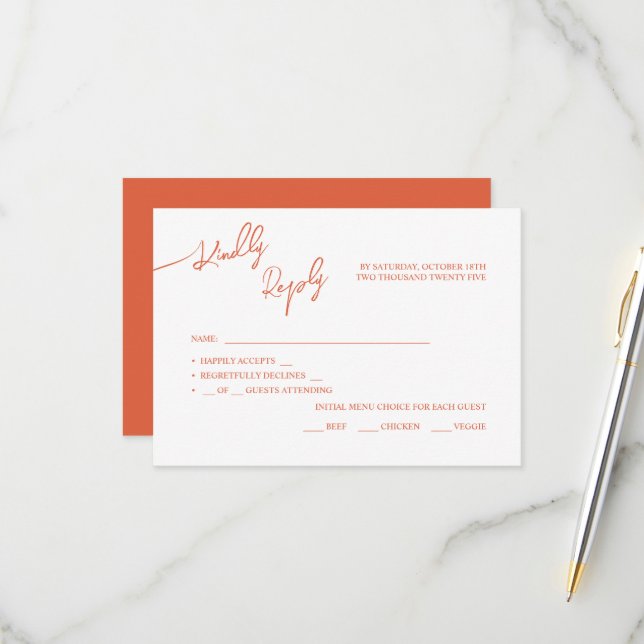 RSVP Cards Boho-chic wedding, pastel colours. (Front/Back In Situ)