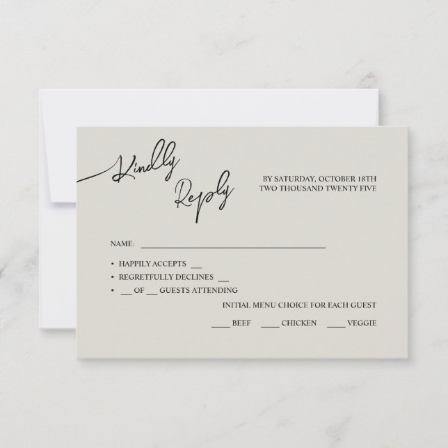 RSVP Cards Boho-chic wedding, pastel colours. (Front)