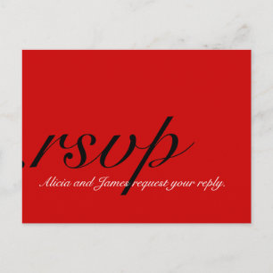 RSVP Cards for Christmas Weddings Red
