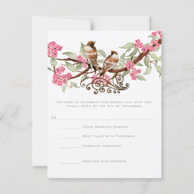 RSVP Cards-Require the 5 x 7 size Inivitations Card (Front)