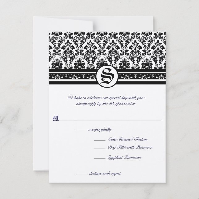 RSVP Cards-Require the 5 x 7 size Inivitations Invitation (Front)