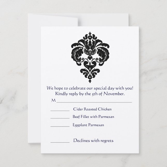 RSVP Cards-Require the 5 x 7 size Inivitations Invitation (Front)