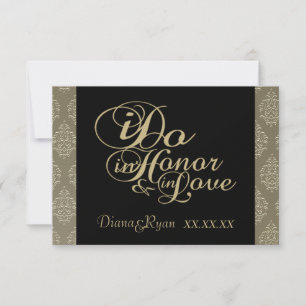 RSVP Champagne Damask Cards