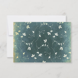 RSVP Chic Vintage Pattern with Birds and Leaves Card