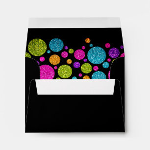 RSVP Colourful Glittery Dots on Any Colour Envelop Envelope