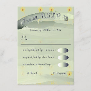 RSVP Daisy and Grey Enclosure Card