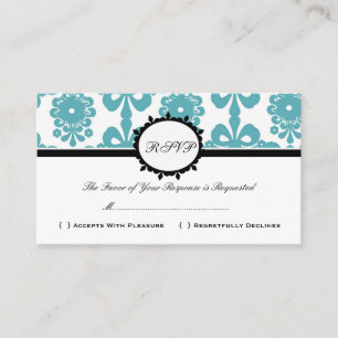 RSVP Damask Vintage Custom Wedding Response Card