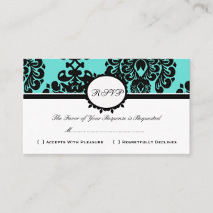RSVP Damask Vintage Custom Wedding Response Card