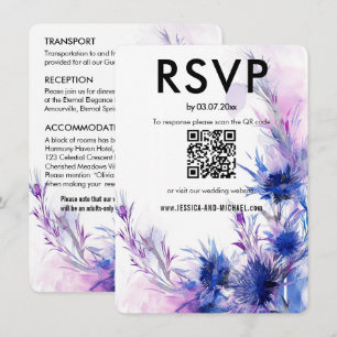 💍RSVP + DETAILS Cornflower Reverie  Enclosure Card