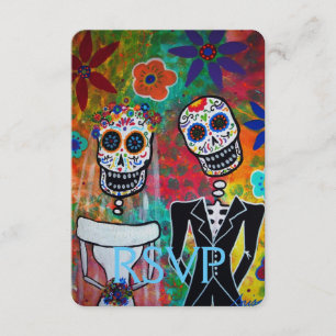 RSVP Dia de los Muertos Wedding Response Card