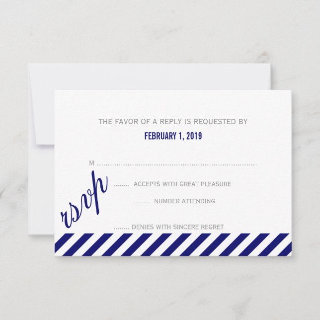RSVP | Diagonally Card (Front)