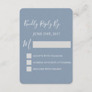 RSVP - Dusty Blue Wedding Response Card