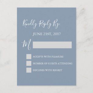 RSVP - Dusty Blue Wedding Response Card