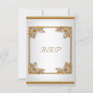 RSVP Elegant Event Gold Silver White Card