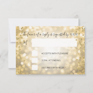 RSVP Elegant Gold Champagne Navy Blue Wedding
