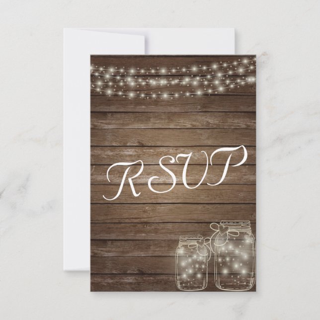 RSVP Elegant Rustic Mason Jar Lights Card (Front)