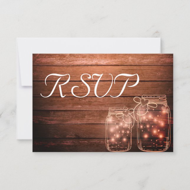 RSVP Elegant Rustic Mason Jar Lights Card (Front)