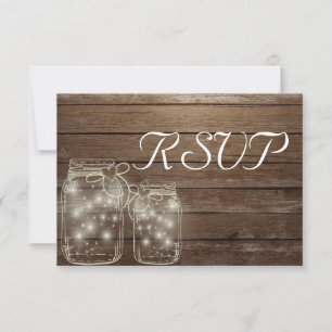 RSVP Elegant Rustic Mason Jar Lights matching Card