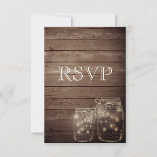 RSVP Elegant Rustic Mason Jar Lights matching Card