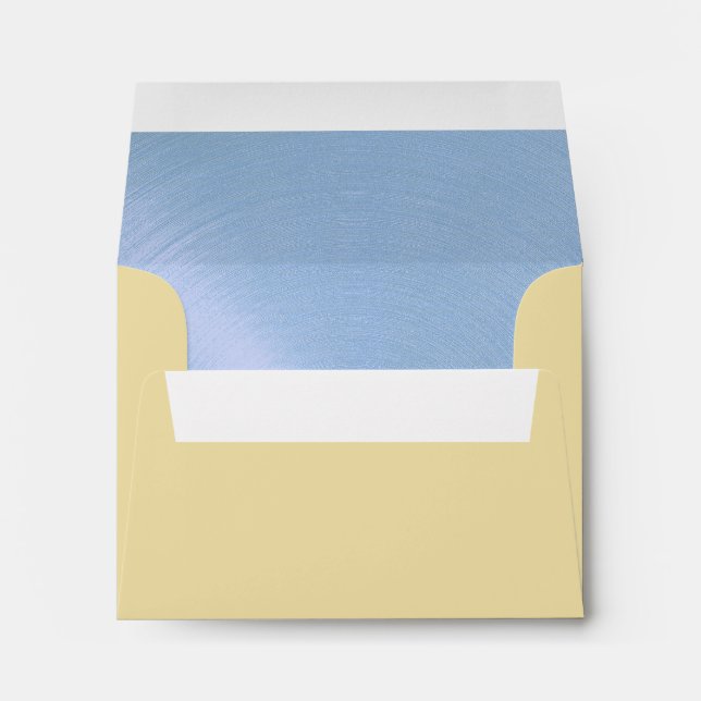 RSVP Elegant Sky Blue and Gold Filigree Envelope (Back (Bottom))