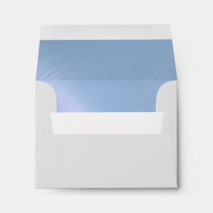 RSVP Elegant Sky Blue and Silver Filigree Envelope