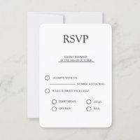 rsvp elegant wedding invitation bundle simple